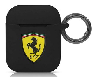 Ferrari silikonový kryt pro Airpods, Black