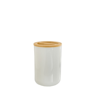 Držák na zubní kartáčky plast/bambus 7x7x10,5cm Držák na zubní kartáčky plast/bambus 7x7x10,5cm