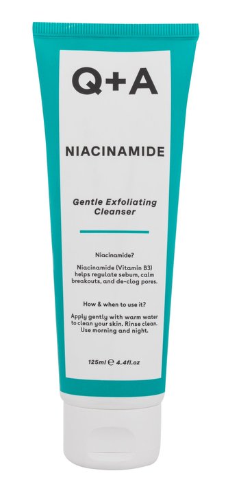 Q+A Niacinamide Čisticí gel Gentle Exfoliating Cleanser 125 ml pro ženy