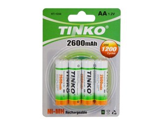 Baterie AA (R6) nabíjecí 1,2V/2600mAh TINKO NiMH  2ks