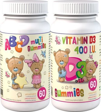 Clinical ABCD Multi Gummies 60 pektinových bonbónů + D3 Gummies 60 pektinových bonbónů