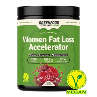GreenFood nutrition - Performance women fat loos accelerator 420g - Malinový juice