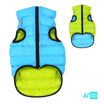 Airy Vest bunda pro psy modrá/zelená L 65