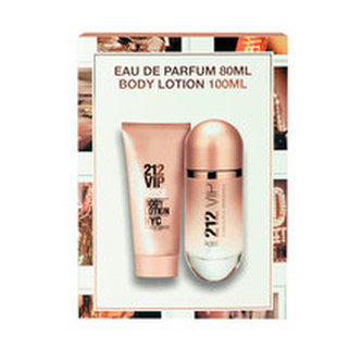 Carolina Herrera 212 VIP Rose Dárková sada Parfémová voda 80 ml a tělové mléko 212 VIP Rose 100 ml