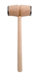 Palička na maso dřevo s kovovými konci