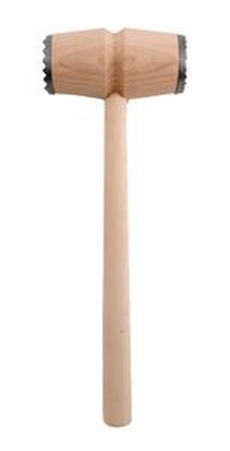 Palička na maso dřevo s kovovými konci