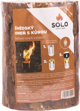 Oheň švédský s kůrou Solo