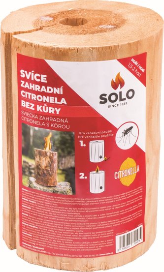 Svíce zahradní Citronela proti komárům bez kůry Solo