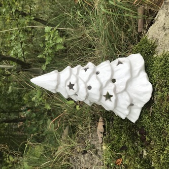 Dekorace stromek na čajovou svíčku 21x13 cm