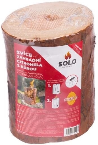 Svíce zahradní Citronela proti komárům s kůrou Solo
