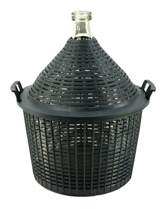 Demižon 25 l sklo v plastovém koši