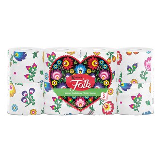 Toaletní papír s potiskem 3 vrstvý 8 ks Folk decor