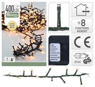 Světla vánoční 400 LED žárovek teplá bílá vnitřní i v