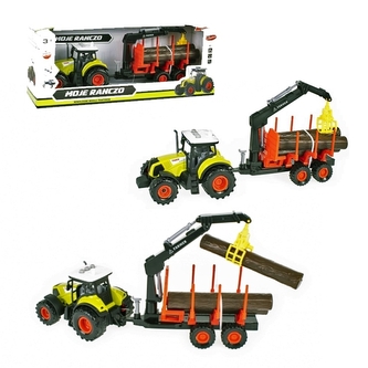 Traktor s přívěsem se zvukem