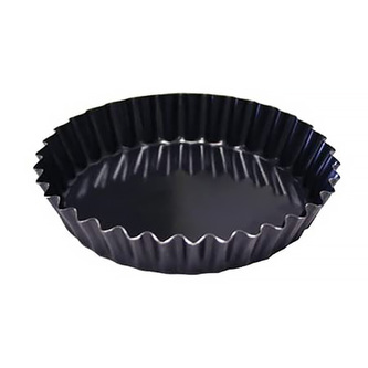 FLUTED PIE PAN HEAVY BLUE STEEL O11