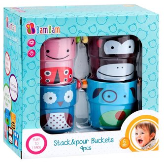 Kbelíky s otvory na dně, zvířátka