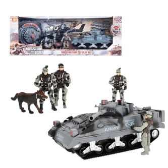 Vojenský set - tank, motorka, vrtulník