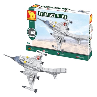 Stavebnice Dromader Vojáci Letadlo 22406 168ks v krabici 25,5x18,5x4,5cm