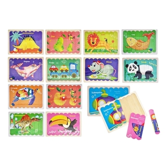 Dětské puzzle podlouhlé tvary - různé motivy