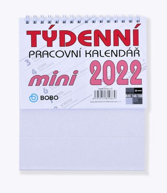 Kalendář 2022 Pracovní MINI - stolní, týdenní