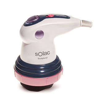 SOLAC Anti-cellulite Circular Sculptural Massager - ME7711 -, Massager Anti-cellulite - Anti-cellulite and toning action - 6 interchangeable heads for different actions skin / muscle and body areas - Speed regulation - 2 years warranty