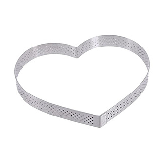 Pečení de Buyer, 3099.52, perforovaný rám, tvar srdce, průměr 18 cm, výška 2 cm, nerez