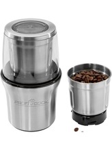Mlýnek na kávu ProfiCook, KSW 1021, sekáček, nerezová ocel, až 85 g zrnkové kávy, nastavení hrubosti, 200 W,