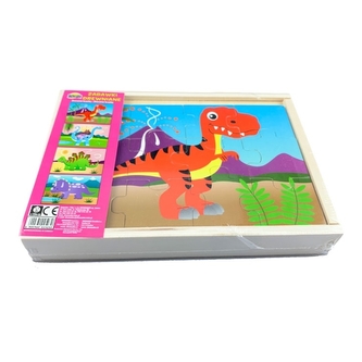 Drevené puzzle - Dinosauři 4 zvířata