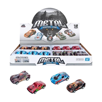 Kovové autíčko zvířata