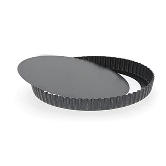 FLUTED PIE PAN, HEAVY BLUE STEEL, O 24 CM WITH REMOVABLE BOT, FLUTED PIE PAN, HEAVY BLUE STEEL, O 24 CM WITH REMOVABLE BOTTOM