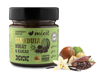 Mixit - Mixitella premium nugát + kakao 200g gianduia