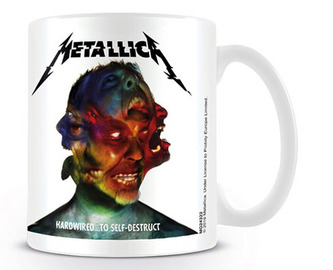 Bílý keramický hrnek Metallica: Hardwired (objem 315 ml)