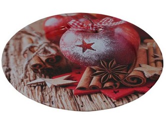 talíř plechový pr.33cm JABLKO SKOŘICE