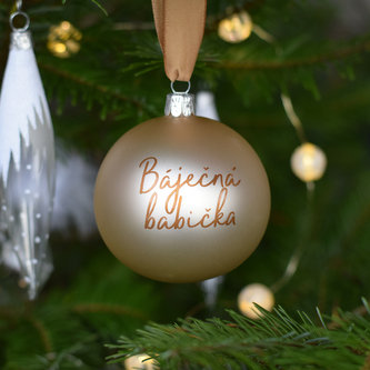 Skleněná baňka - Báječná babička (champagne)