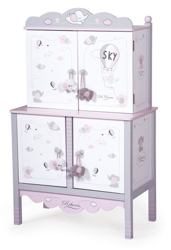 Dřevěná šatní skříň pro panenky s hracím centrem a doplňky DeCuevas - SKY 2019 Dřevěná šatní skříň pro panenky s hracím centrem a doplňky DeCuevas - SKY 2019
