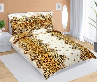 Povlečení krepové - leopardí vzor - 140x200,70x90 cm