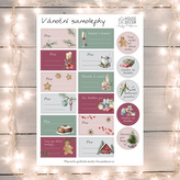 Vánoční samolepky na dárky