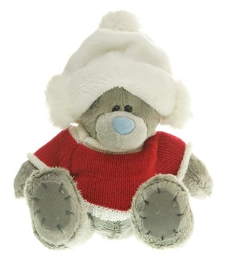 Vánoční plyšový medvěd - šedý