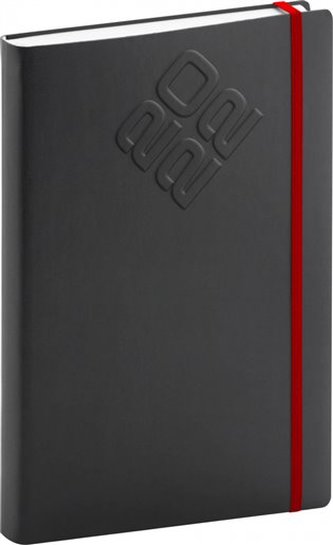 Diář 2022: Matra - černočervený/denní, 15 x 21 cm