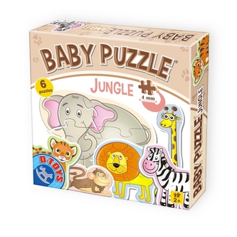 Puzzle Baby - zvířátka safari,  6 ks