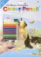 Royal & Langnickel Malování podle čísel Pastelkami - Koťata (Color Pencil By Number)