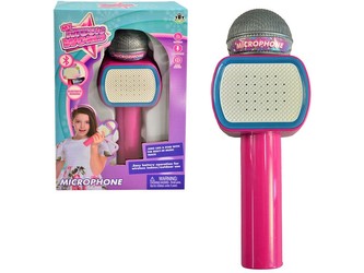 Mikrofon na baterie s bluetooth technologií a světelnými efekty s možností připojení externího audiozařízení