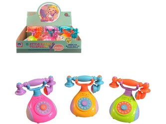 Baby telefon s hudbou, na baterie, 12 x 11 x 11 cm