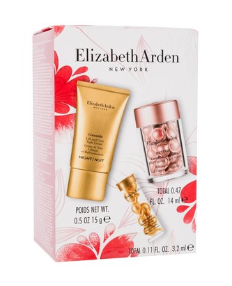 Elizabeth Arden Ceramide noční pleťové sérum Retinol Ceramide Capsules Line Erasing Night Serum 30 ks + noční pleťový krém Ceramide Lift And Firm Night Cream 15 g + denní pleťové sérum Advanced Ceramide Capsules Daily Youth Restoring Serum 7 ks
