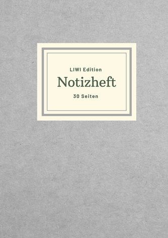 Dünnes Notizheft A5 liniert - Notizbuch 30 Seiten 90g/m² - Softcover grau - Papier aus nachhaltiger Forstwirtschaft