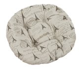 Sedák IVO kulatý prošívaný - Eiffelovka béžová - průměr 40 cm