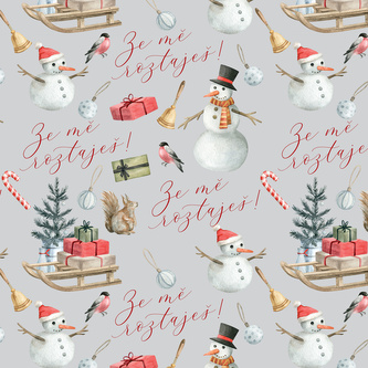 Vánoční balící papír - Ze mě roztaješ! - SET 3 XXL archů
