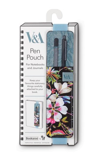 Bookaroo V&A Pouzdro na pera na zápisník - Kilburn Black Flora Bookaroo V&A Pouzdro na pera na zápisník - Kilburn Black Flora