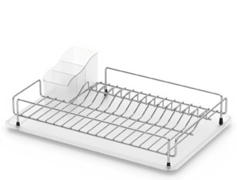 Odkap na nádobí chrom/transparent  48x33x12cm