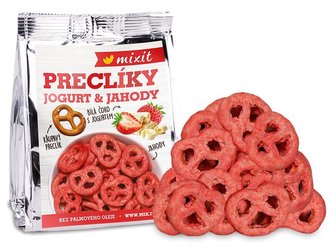 Mixit Preclíky do kapsy - Jogurtová čokoláda s jahodami 70 g